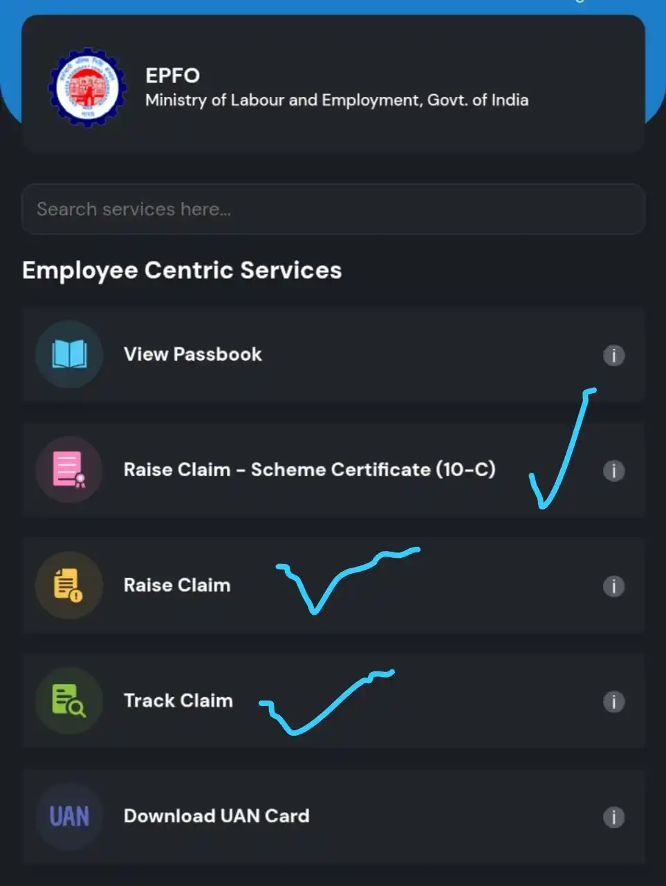 Image from Online PF Consultant: Plz Note 6 June 2.42 pm -  Umang app pe raise claim aur track claim wa...