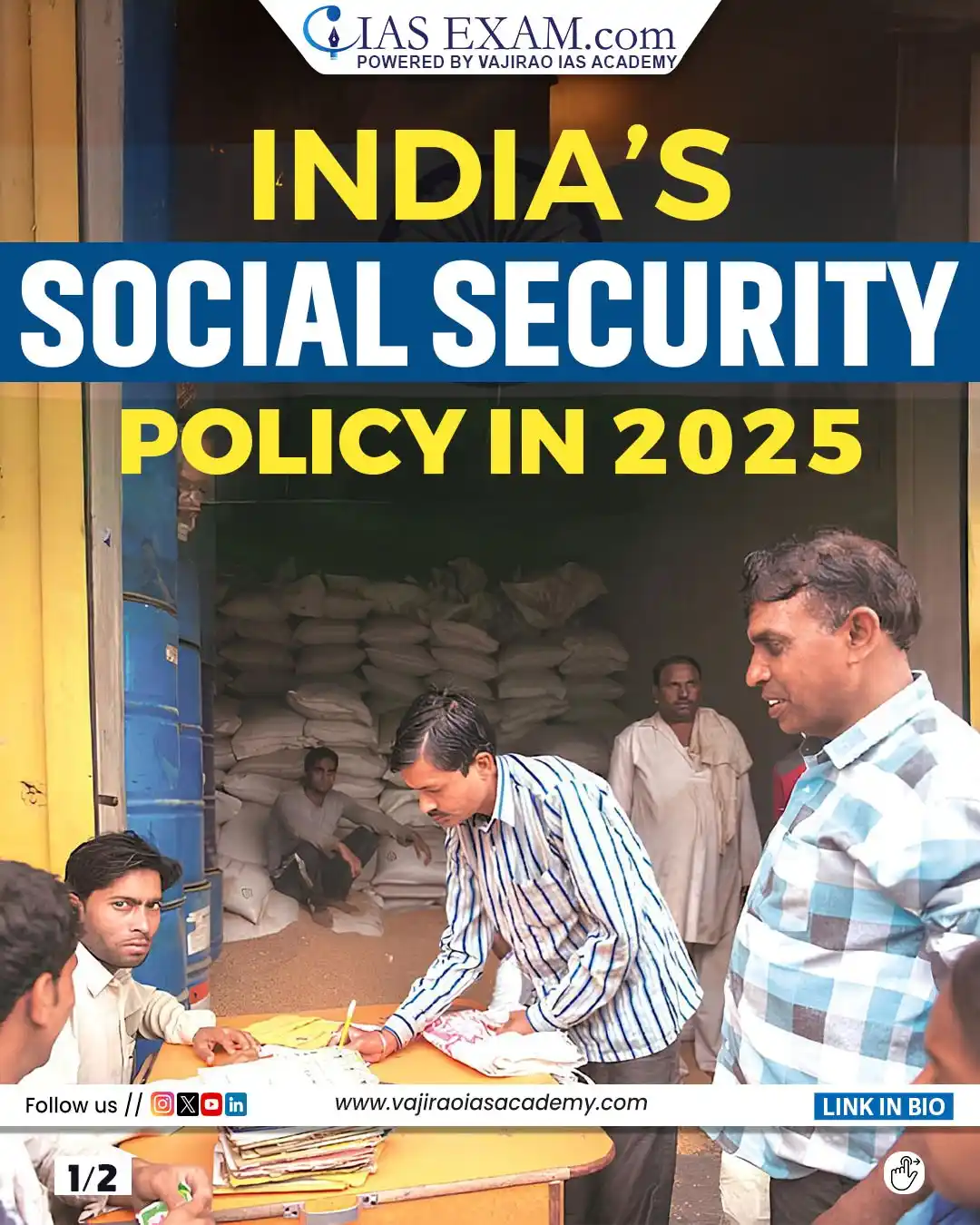 Image from UPSC Current Affairs Updates, Daily Quiz, IAS/UPSC Editorials: 𝗥𝗲𝗮𝗱 𝗺𝗼𝗿𝗲: https://www.iasexam.com/indias-social-security-poli...