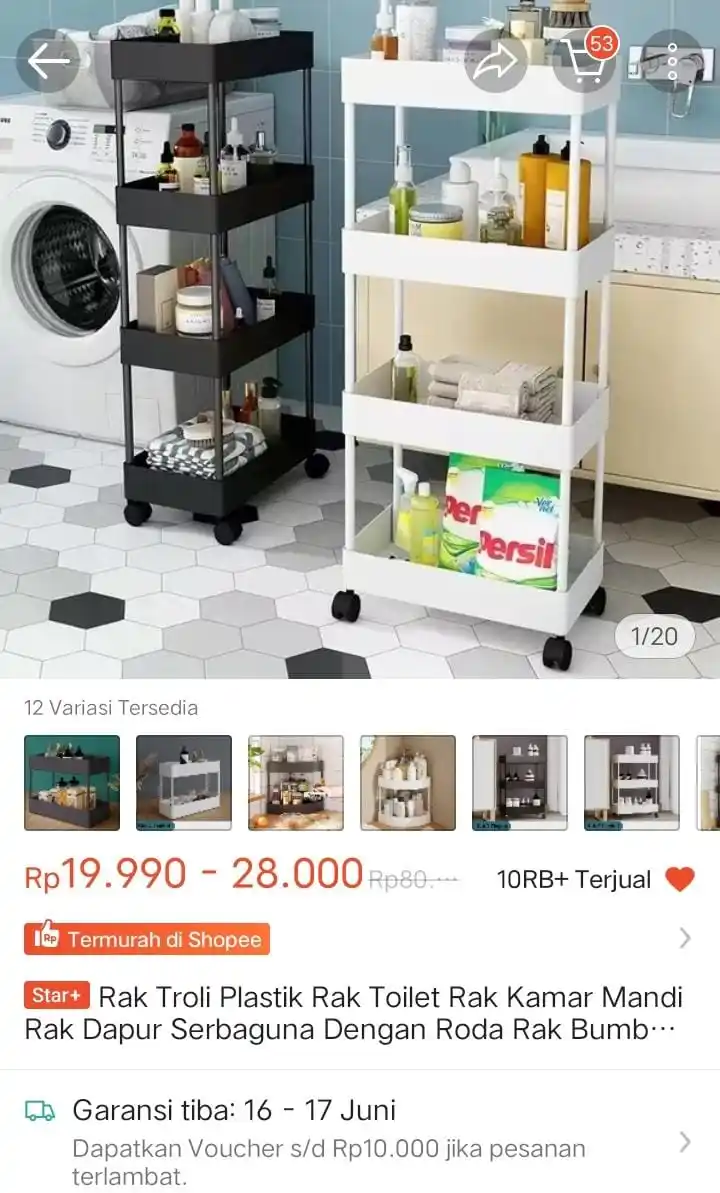 Image from Racun Shopee X Tiktok ( tiktokshop-tokopedia )⭐️: Serba guna bngt,mna udah ada rodanya 🫶 https://s.shopee.co.id/30cCiiM...