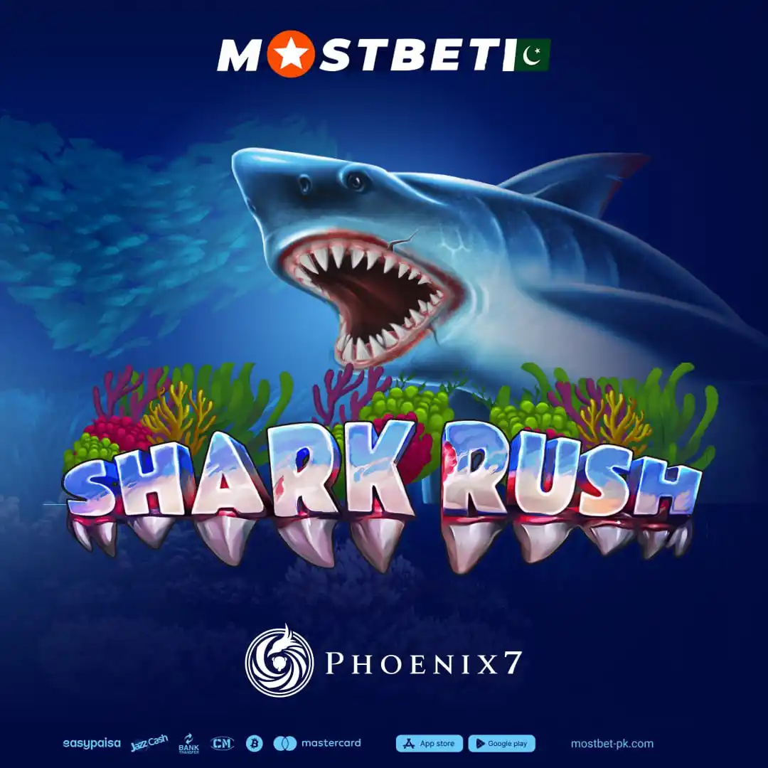Image from MOSTBET PK: 🦈 SHARK RUSH: BIG WINS IN THE DEEP 🤿 Calm seas? Not today! In Shark...