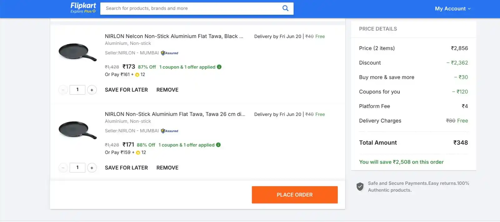 Image from FLIPSHOPE - Deals and Offers: Tawa 185 :https://fpkrt.cc/tdzstl 189 : https://fpkrt.cc/tso7pr Add ...