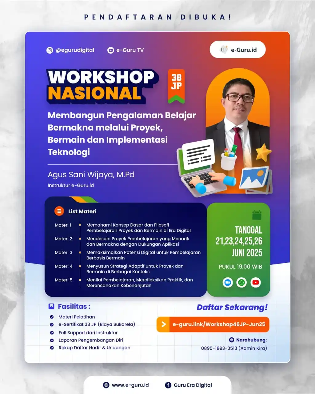 Image from Akademi Digital Guru: *🚨 [UNDANGAN PELATIHAN PEMBELAJARAN PROYEK & MENYENANGKAN]* —————————...