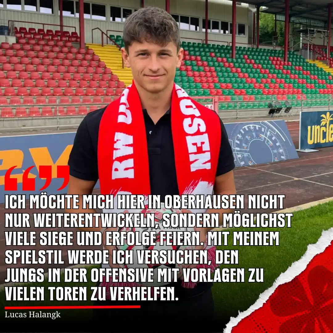 Image from Rot-Weiß Oberhausen: Willkommen beim Kleeblatt, Lucas!🍀 Lucas Halangk wechselt vom Hallesc...