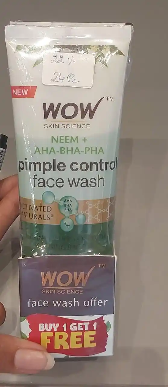 Image from RateOMatic: Wow neem pimple control facewash combo Mrp : 259/- Box size : 24PC Net...