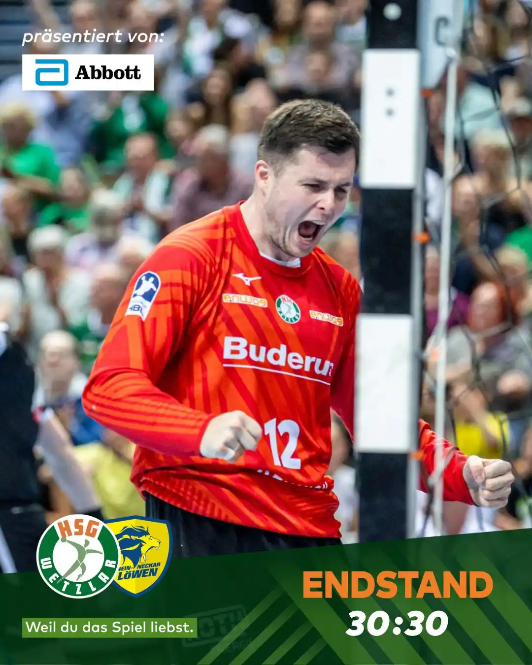 Image from HSG Wetzlar: Yes! 🔥🔥 Da ist der Punkt, der uns noch zum endgültigen Klassenerhalt...