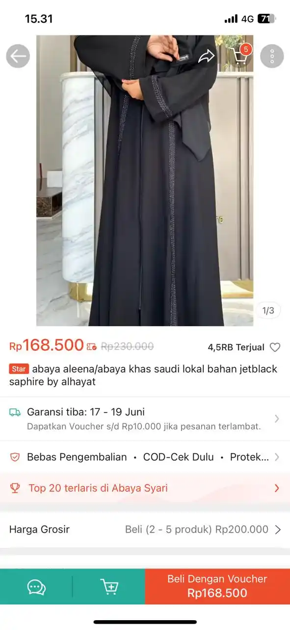 Image from Racun shopee 🛒🎀: Abaya https://s.shopee.co.id/9ACrKLdkEI...