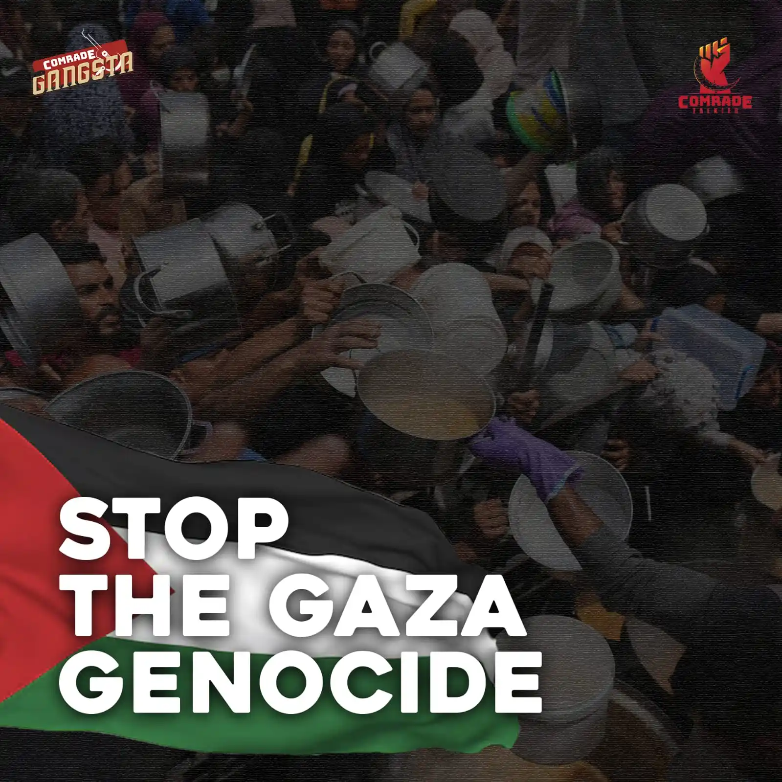 Image from Comrade Talkies: Attacks on Gaza must stop now! Let's raise our voices for peace and hu...
