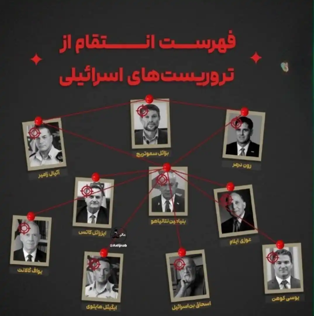 Image from تمین آنلاین: ایران هم رسما لیست ترور داد بیرون و گفته تک تک افراد حاضر در عکس کشته ...