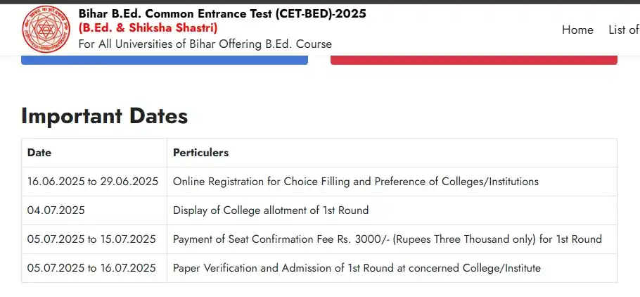 Image from Sarkari Study - Jobs & Education: *🎓 Bihar B.Ed. CET-2025 Counselling* 📅 16 जून से 29 जून 2025 तक कर...