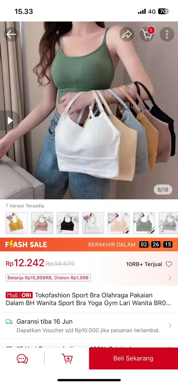 Image from Racun shopee 🛒🎀: Bra olahraga https://s.shopee.co.id/6powYCHYvs...