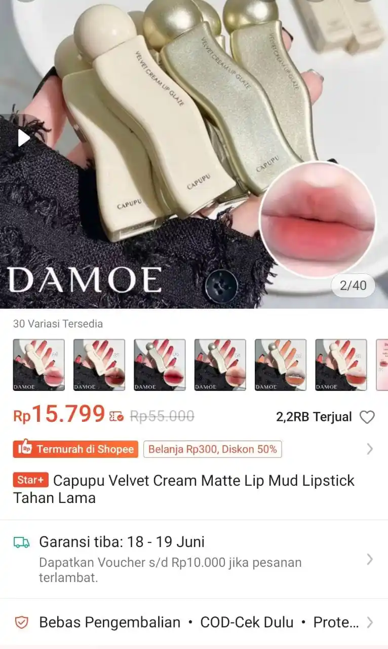 Image from Racun shopee 🛒🎀: Capupu Lipstick tahan lama https://s.shopee.co.id/4q3sAb2X69...