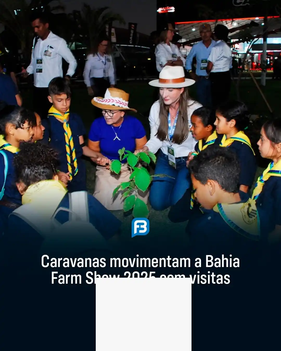 Image from Fala Barreiras, Portal de Notícias: *CARAVANAS MOVIMENTAM A BAHIA FARM SHOW 2025 COM VISITAS GUIADAS* _Car...