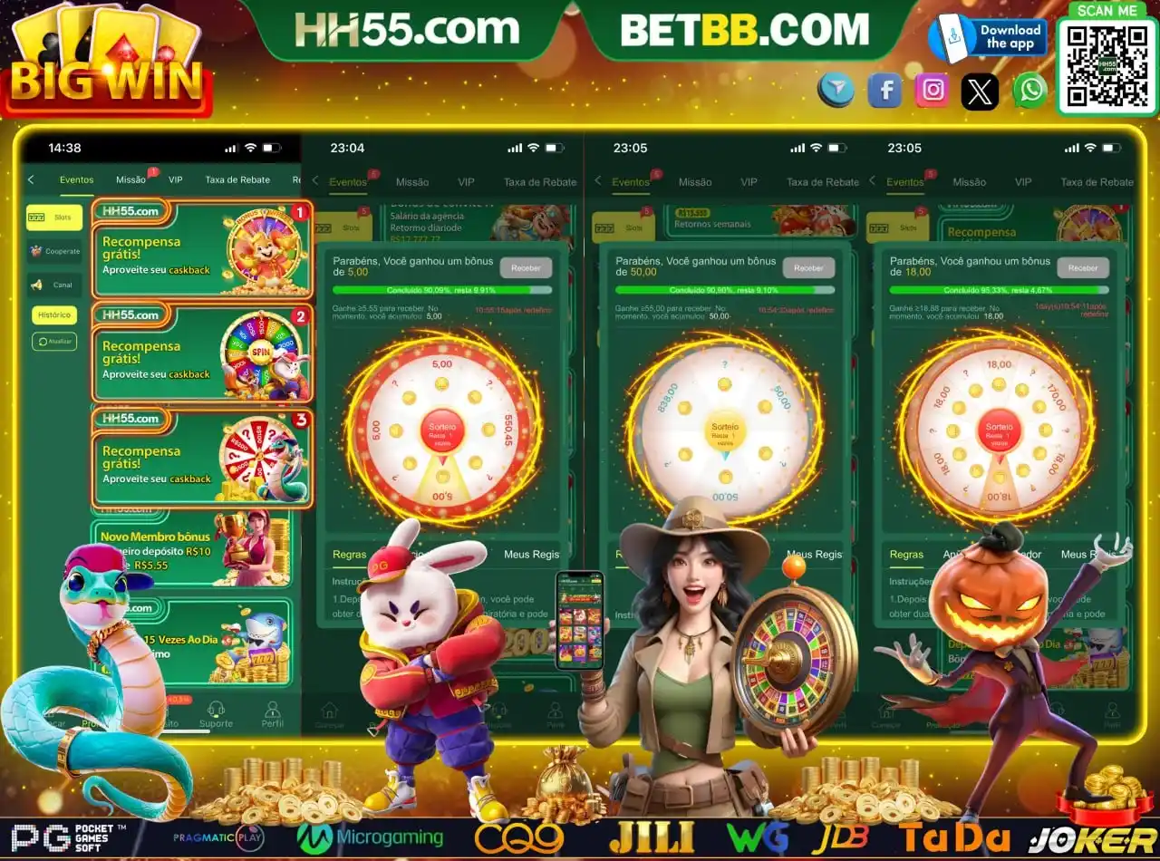 Image from HH55.com | Canal Oficial ®: 🥳🥳 Caros membros do HH55, 👌 a primeira leva de bônus misteriosos de...