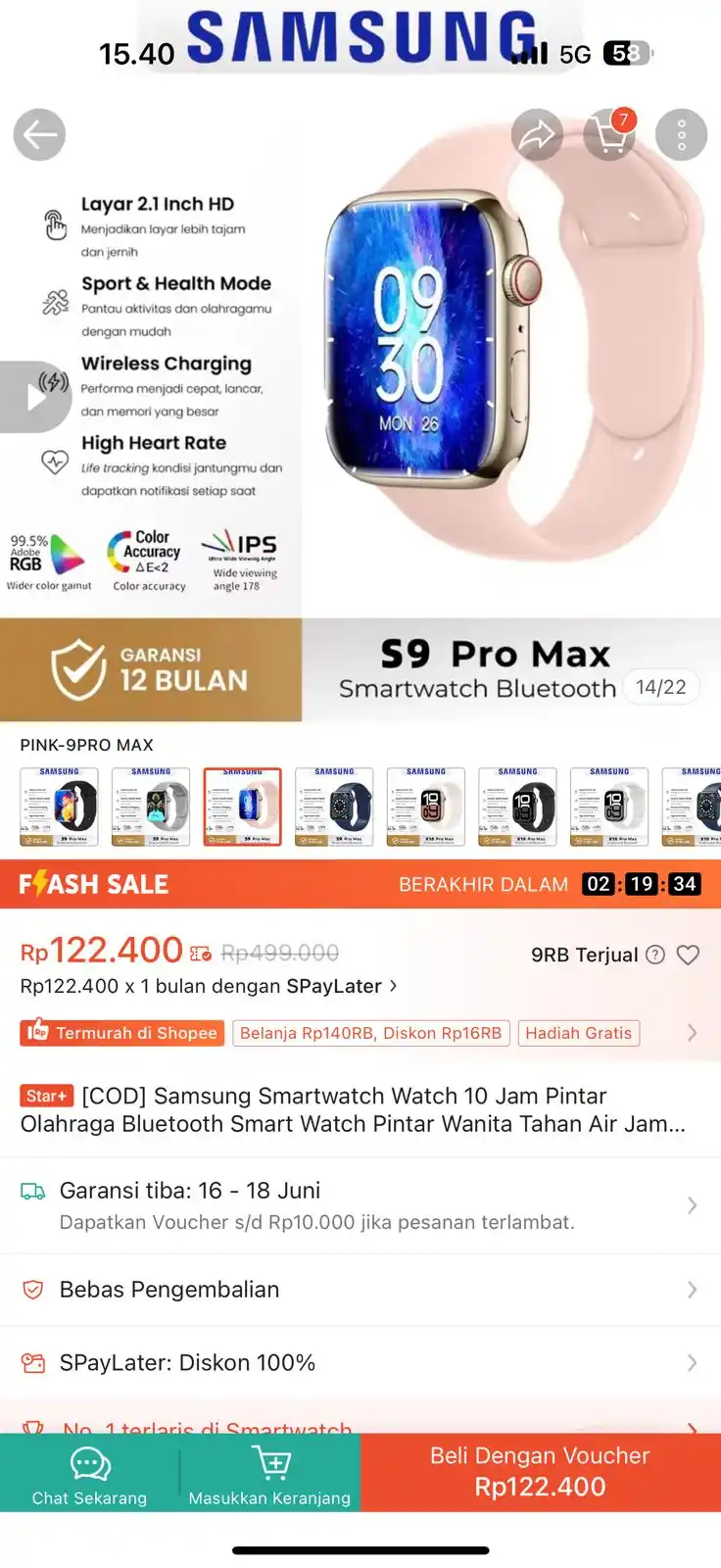 Image from Racun shopee 🛒🎀: CEPET SMARTWATCH https://s.shopee.co.id/10r9bw7IHP...