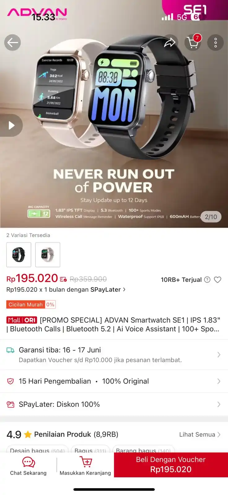Image from Racun shopee 🛒🎀: Cepet smartwatch https://s.shopee.co.id/2LMXBwQJbH...