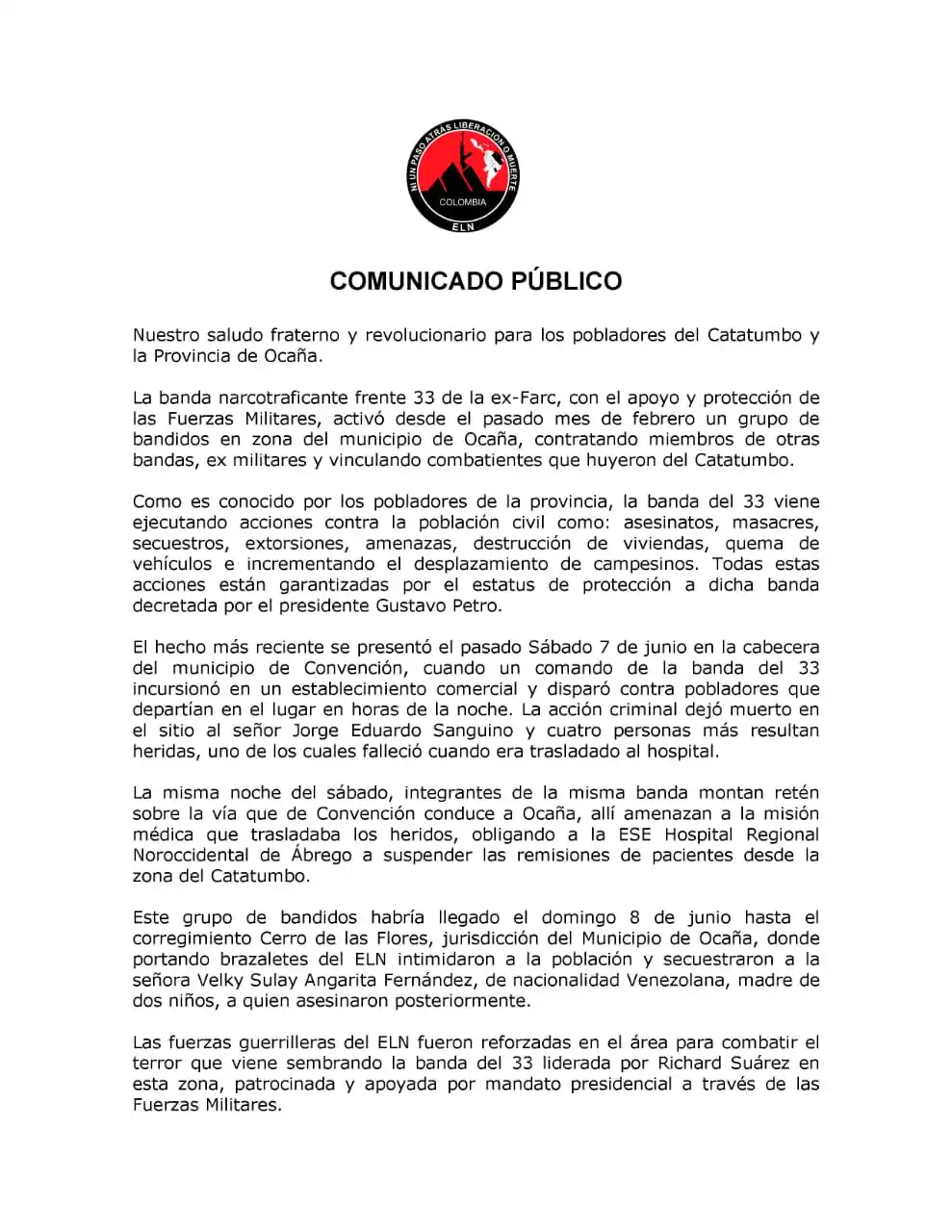 Image from NORORIENTE AL DIA: COMUNICADO PÚBLICO Nuestro saludo fraterno y revolucionario para los ...