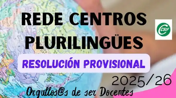 Image from CSIF ENSINO: 🟢 CSIF ENSINO INFORMA 📌📌 Resolución PROVISIONAL centros nova inco...