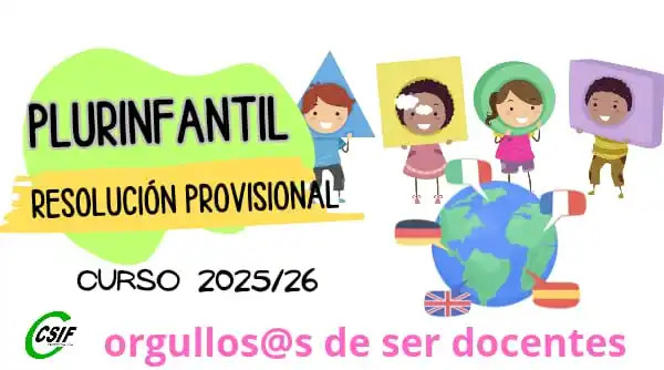 Image from CSIF ENSINO: 🟢 CSIF ENSINO INFORMA 📌📌 Resolución PROVISIONAL centros participa...