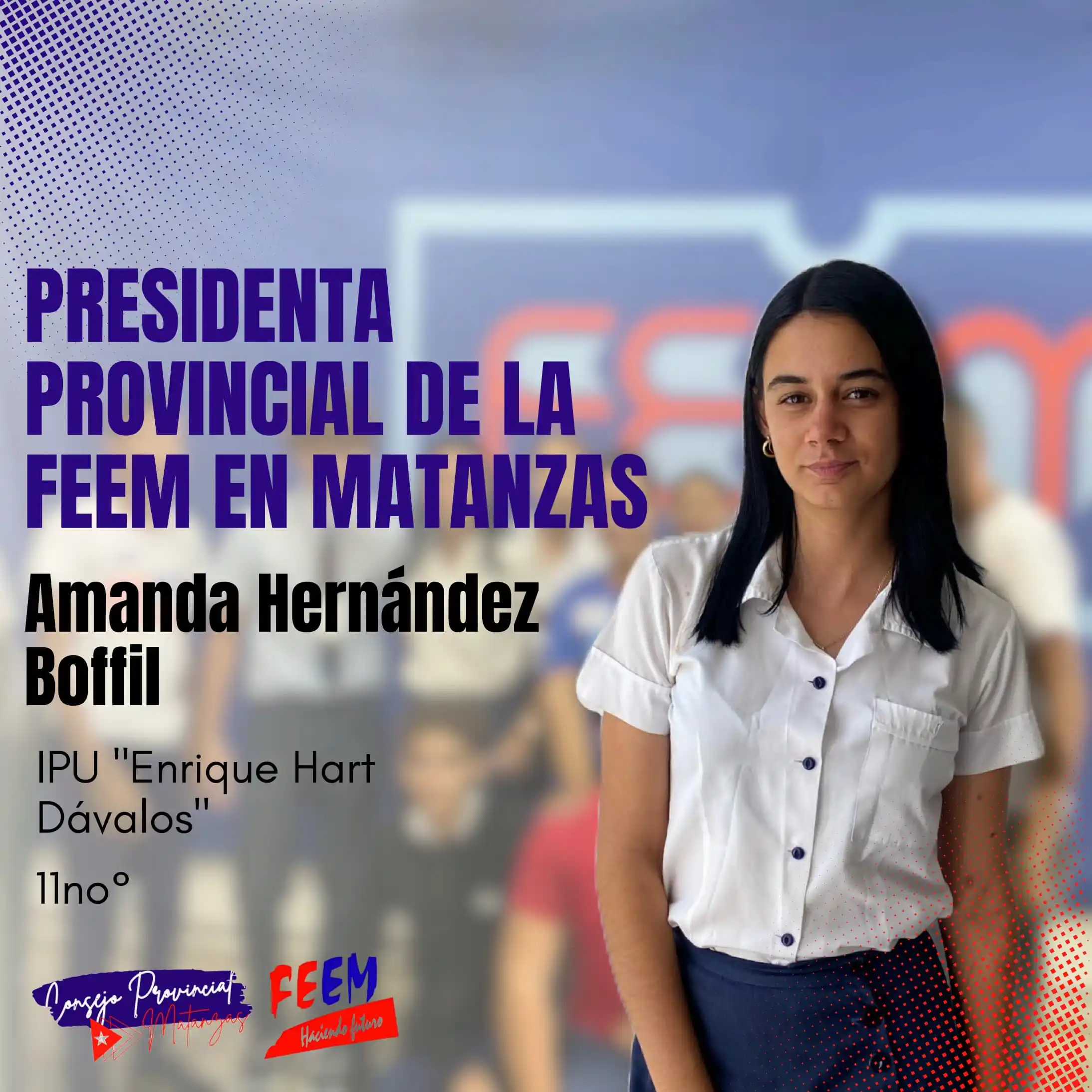Image from FEEM Matancera 🐊🇨🇺💙: ⭐🇨🇺| _Amanda fue ratificada por nuestra membresía 💙 como *President...