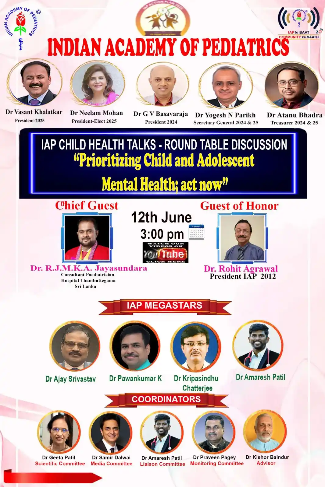 Image from Indian Academy of Pediatrics Official Channel: Dear Colleagues, We are pleased to invite you to the release *IAP Chi...