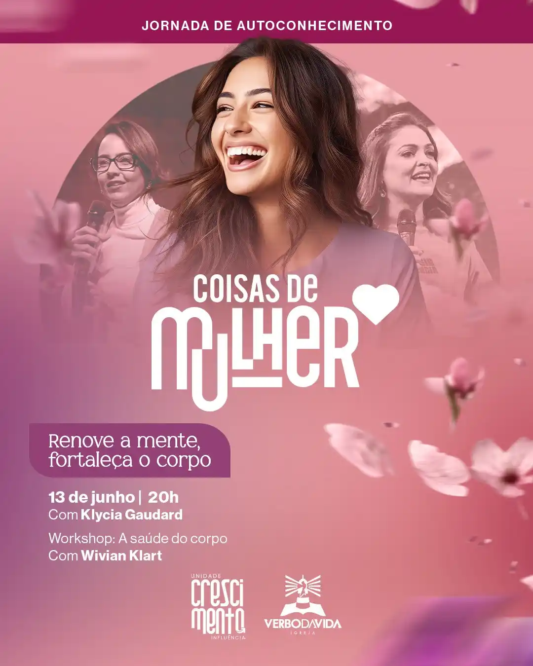 Image from Sede Verbo da Vida : É HOJE! 💜  Às 20h, estaremos reunidas para o Culto Coisas de Mulher, ...