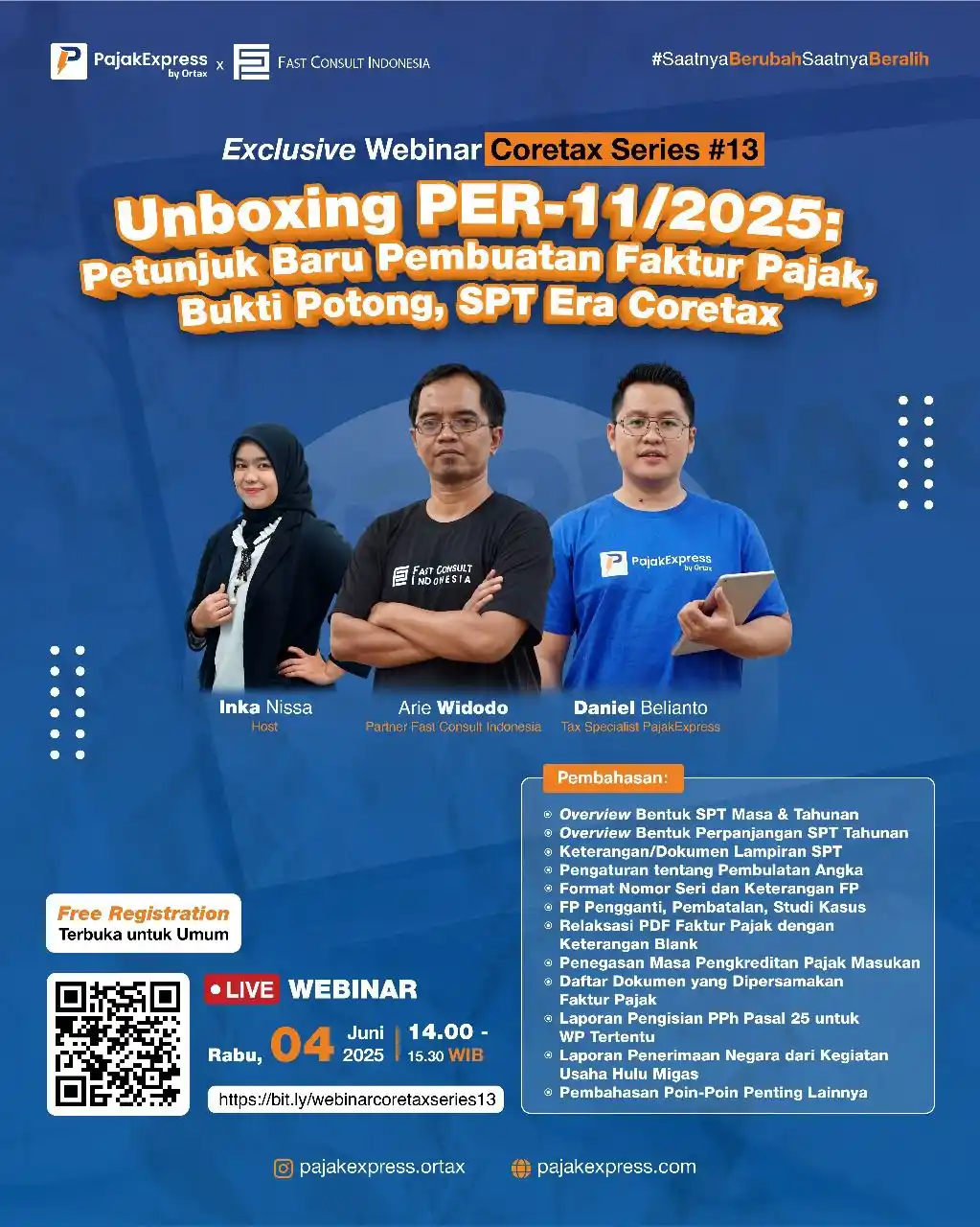 Image from Ortax: 📢 *FREE WEBINAR - CORETAX SERIES* Exclusive Webinar Coretax Series <...