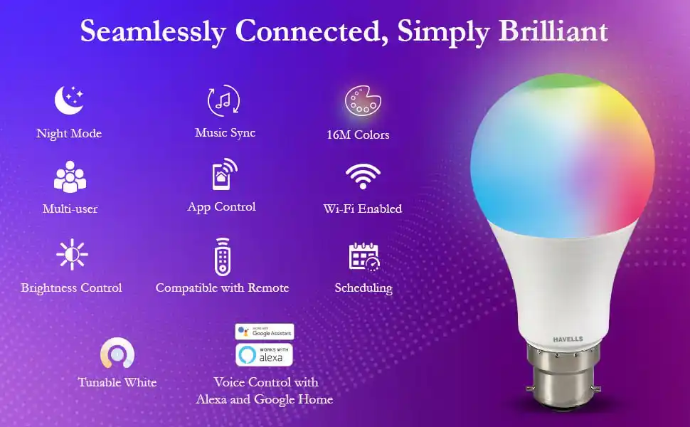 Image from Amazon Loot Deals ✅: Havells 9W WiFi Smart LED Bulb @299. https://amzn.to/4jPmDmy...