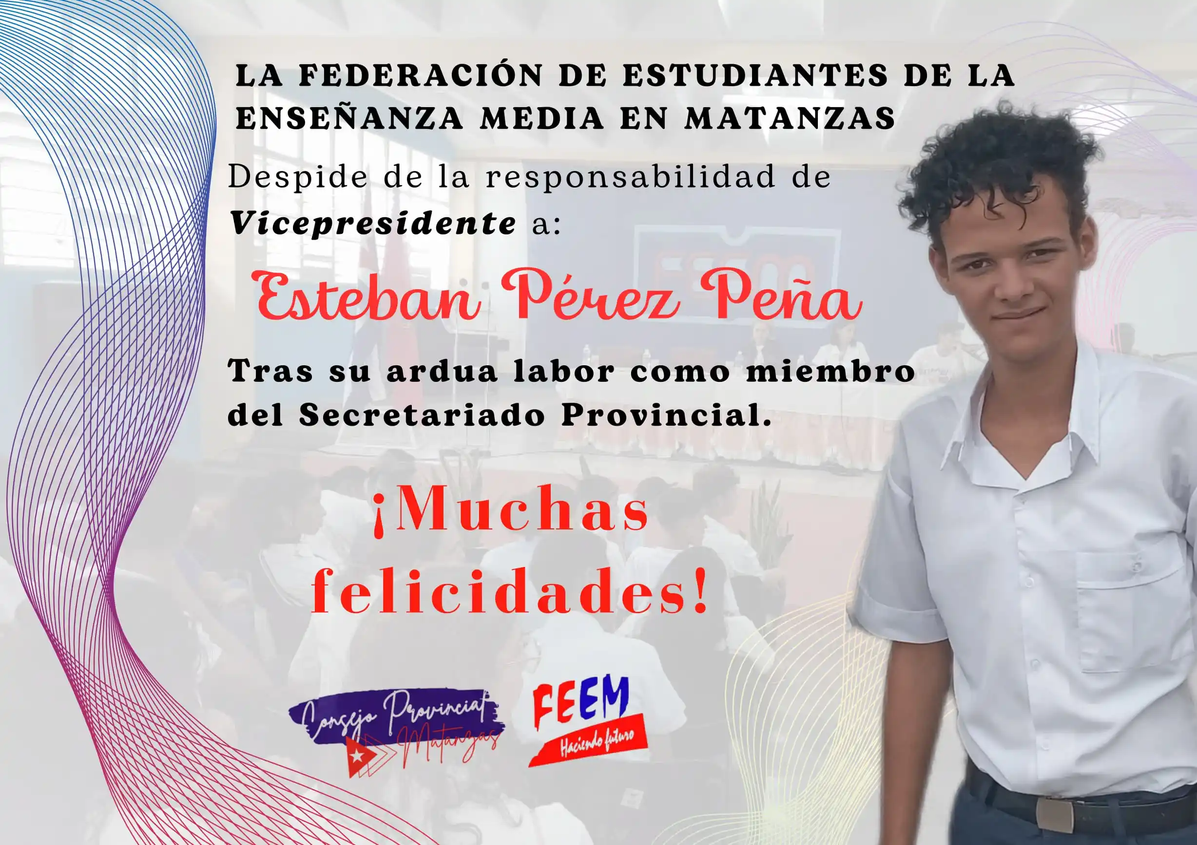 Image from FEEM Matancera 🐊🇨🇺💙: ❤️⌛️| _Hoy nos despedimos de un gran líder, el Vicepresidente Provinci...