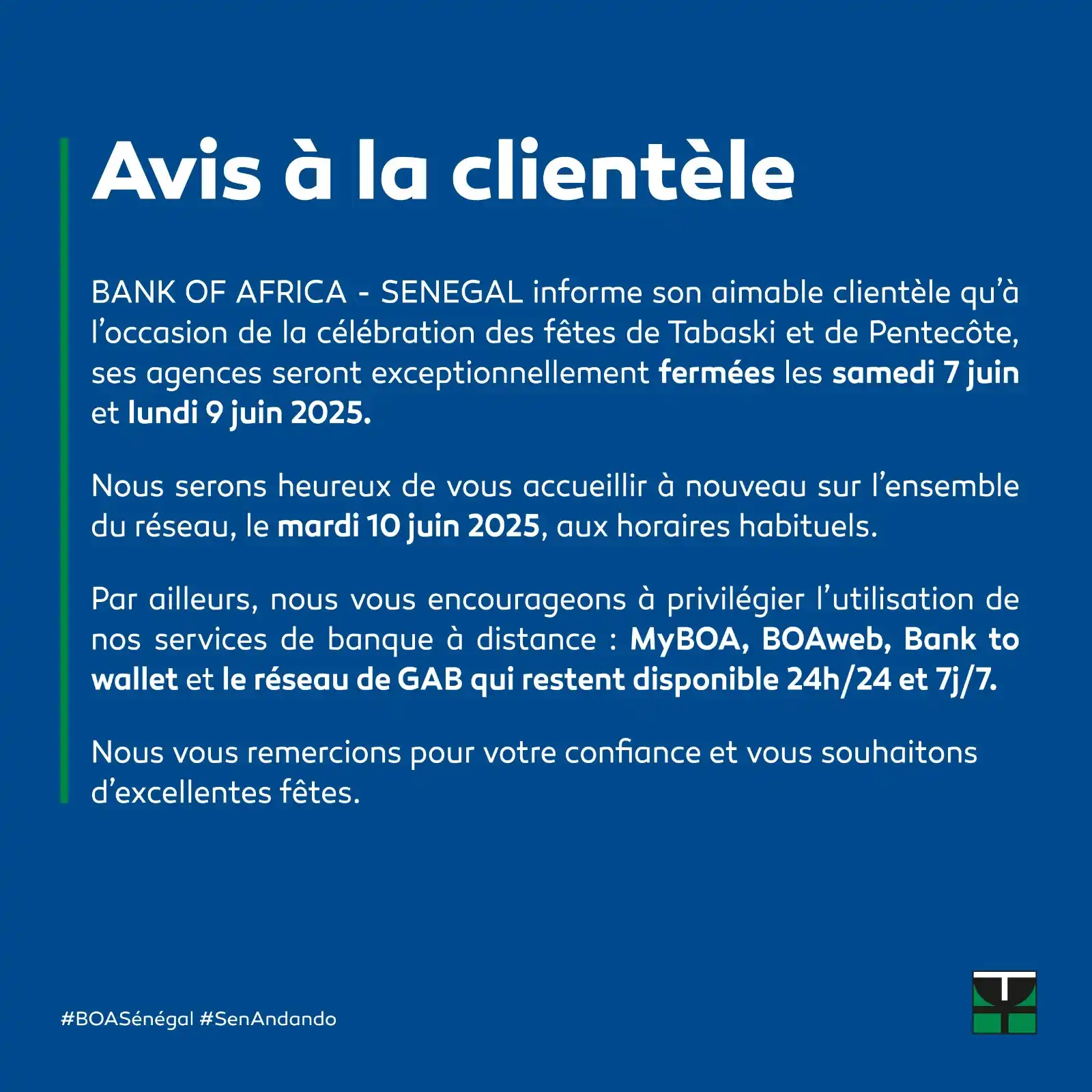 Image from BOA-SENEGAL: 🗣️<a class="text-blue-500 hover:underline cursor-pointer" href="/hash...