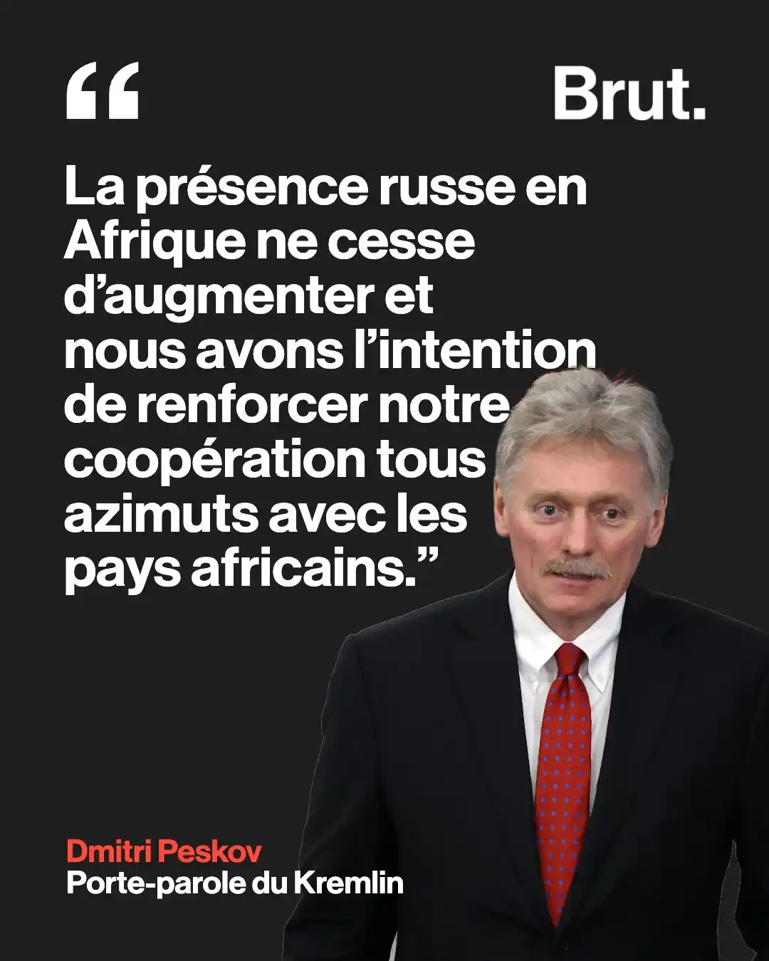 Image from Brut Afrique : Interrogé pour savoir si la présence russe en Afrique allait rester la...