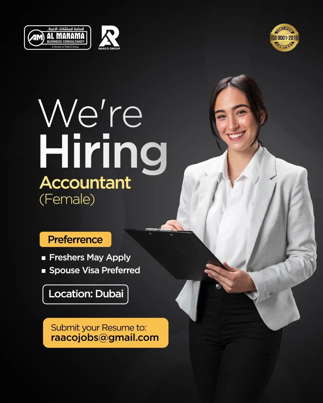 Image from WorldWide Job Links 🌐: Join Our Team We’re Hiring a Accountant Location: Dubai, UAE Drop you...