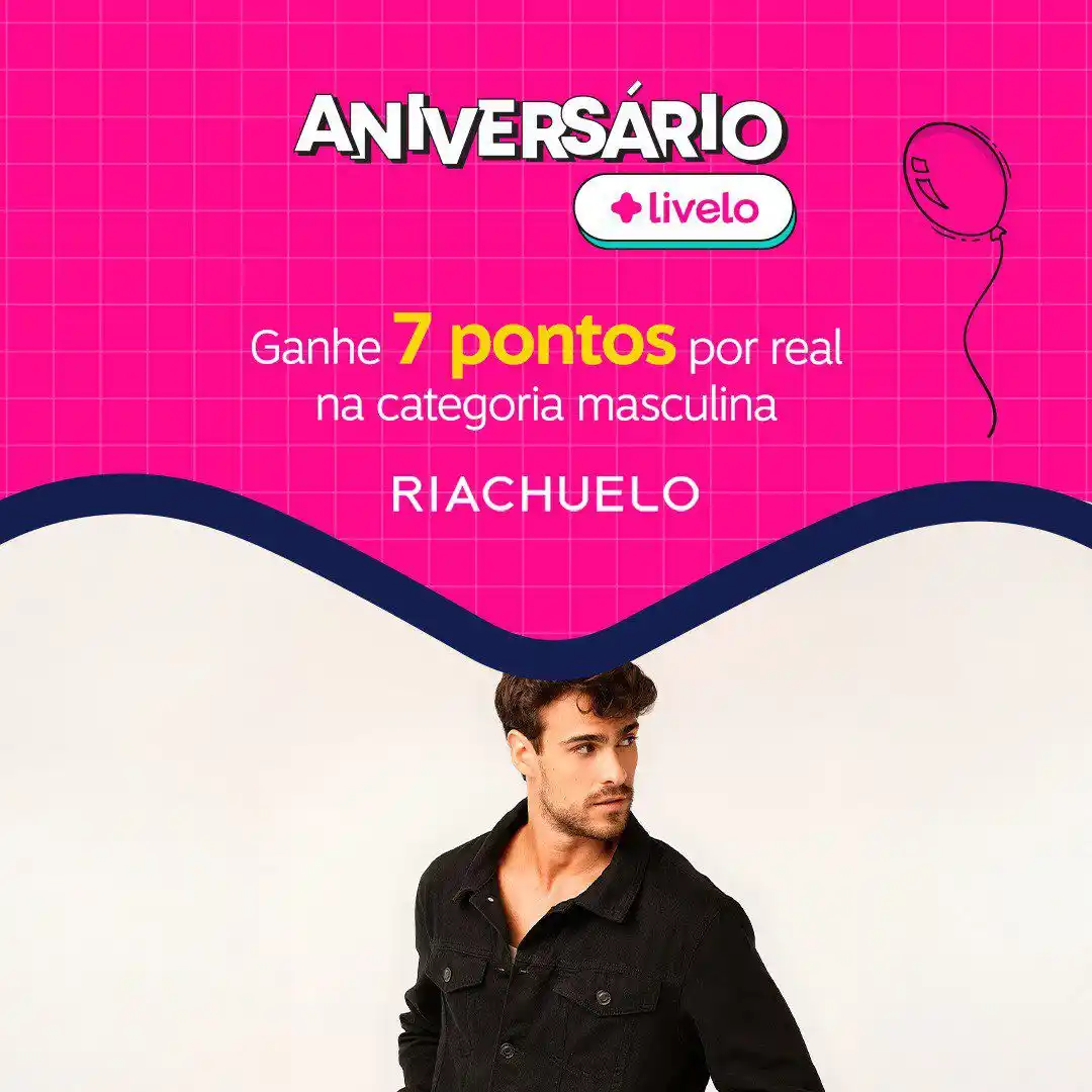 Image from Livelo: Junte pontos com a Livelo & Riachuelo: até 7 pontos por real gasto Po...