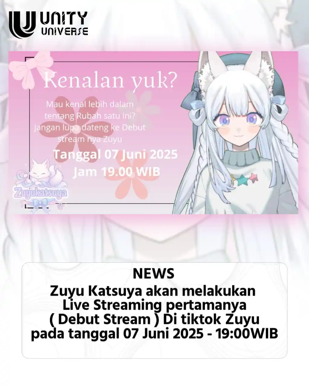 Image from Kibolonimbus: 🌸 Kenalan yuk! 🌸 Zuyu Katsuya, rubah lucu dari Unity Universe, akan ...