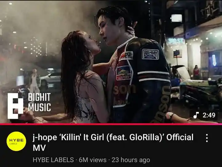 Image from 💜BTS INFO CR🇨🇷: "Killin' It Girl (feat. GloRilla) El MV oficial de J-HOPE ha obtenido ...