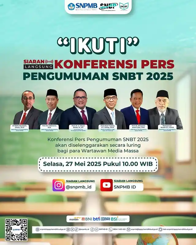 Image from CAMABA CHANNEL: [KONFERENSI PERS: PENGUMUMAN SNBT 2025]  Halo Calon Mahasiswa Indonesi...