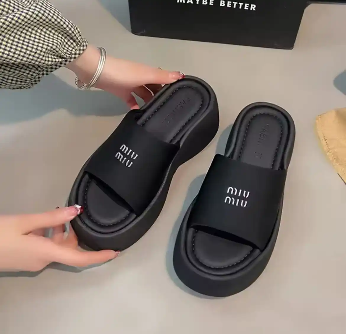 Image from 🛍️ קניות ברשת 🛍️: כפכפי פלטפורמה miu miu  מידות - 34-40, מחיר- 75₪ קישור ⬇️ https://s.cl...