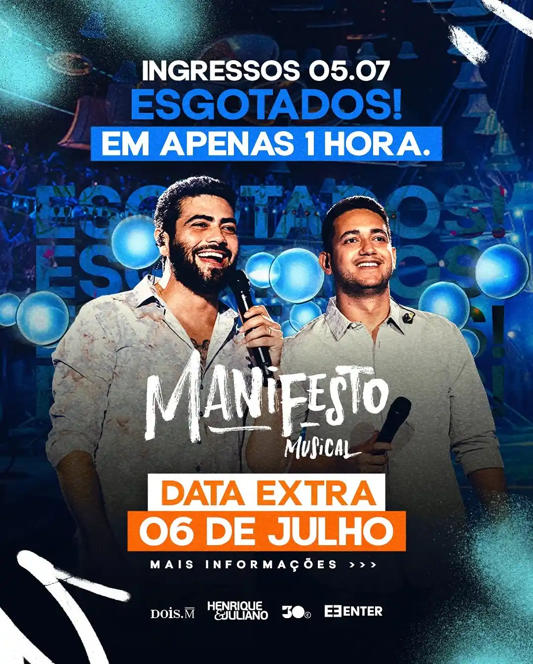Image from UOL | Universo Henrique e Juliano : Mais uma chance de ver Henrique e Juliano em SP 🔥🙏 Tem data extra ...