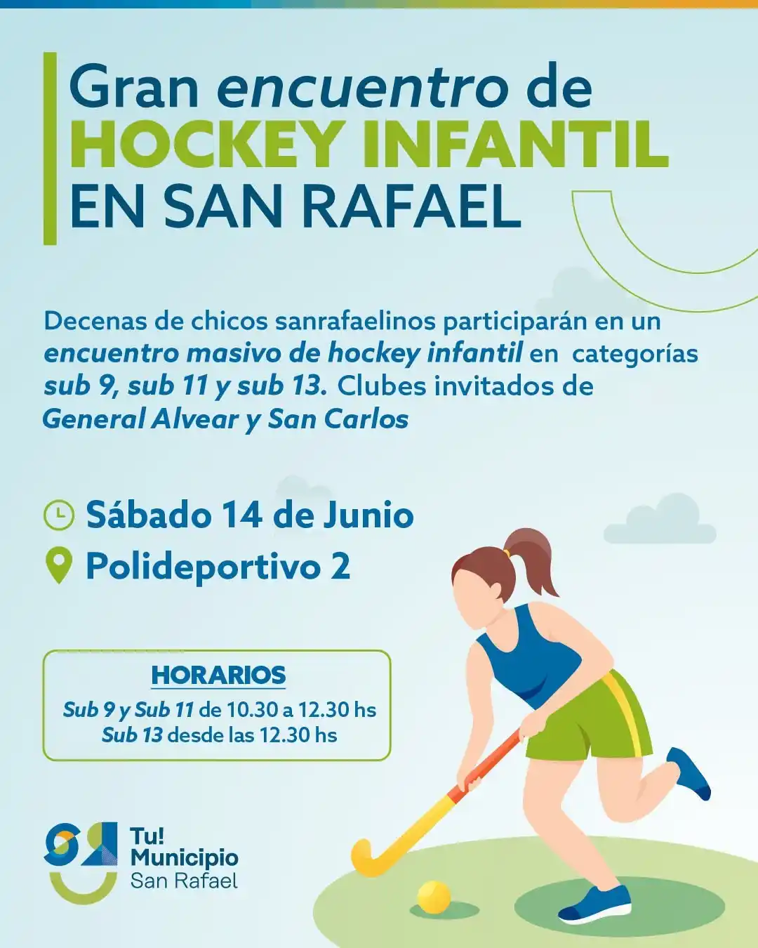 Image from San Rafael Tu Municipio: MEGA ENCUENTRO DE HOCKEY INFANTIL El sábado el Poli 2 se llena de hock...