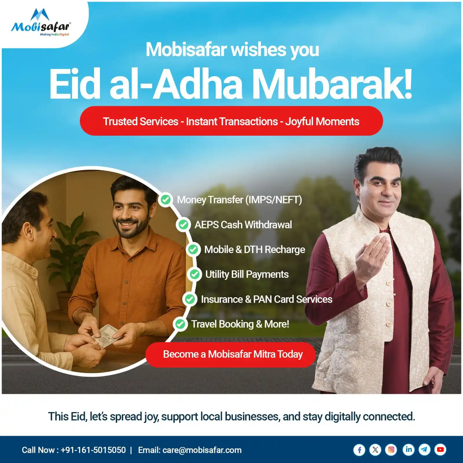 Image from Mobisafar.com: 🌟 Mobisafar wishes you and your family a joyful Eid al-Adha! May this...