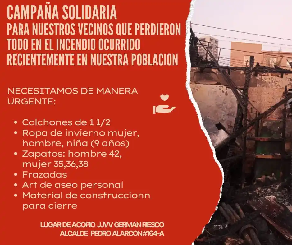Image from Sylvia Escobar Vásquez: Nuestra comunidad está sufriendo tras un devastador incendio que ha de...