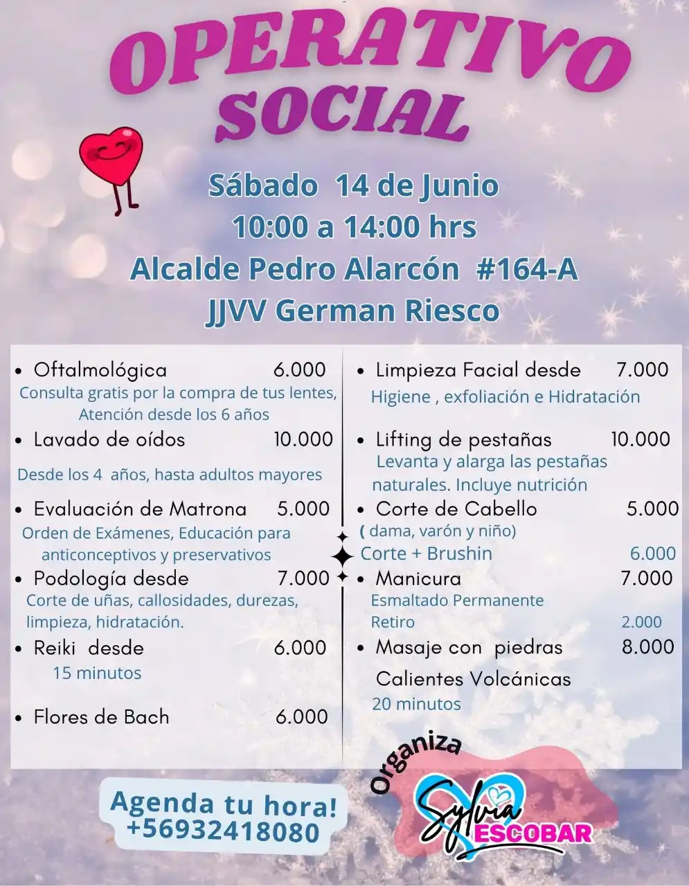 Image from Sylvia Escobar Vásquez: 📢 Operativo Social en la German Riesco JJVV 👉 Este operativo se ll...