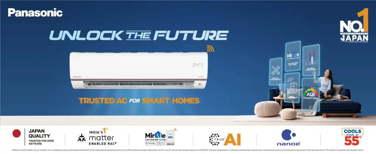 Image from Amazon Loot Deals ✅: Panasonic 1.4 Ton 3 Star Inverter Split AC @29,406 https://amzn.to/4j...