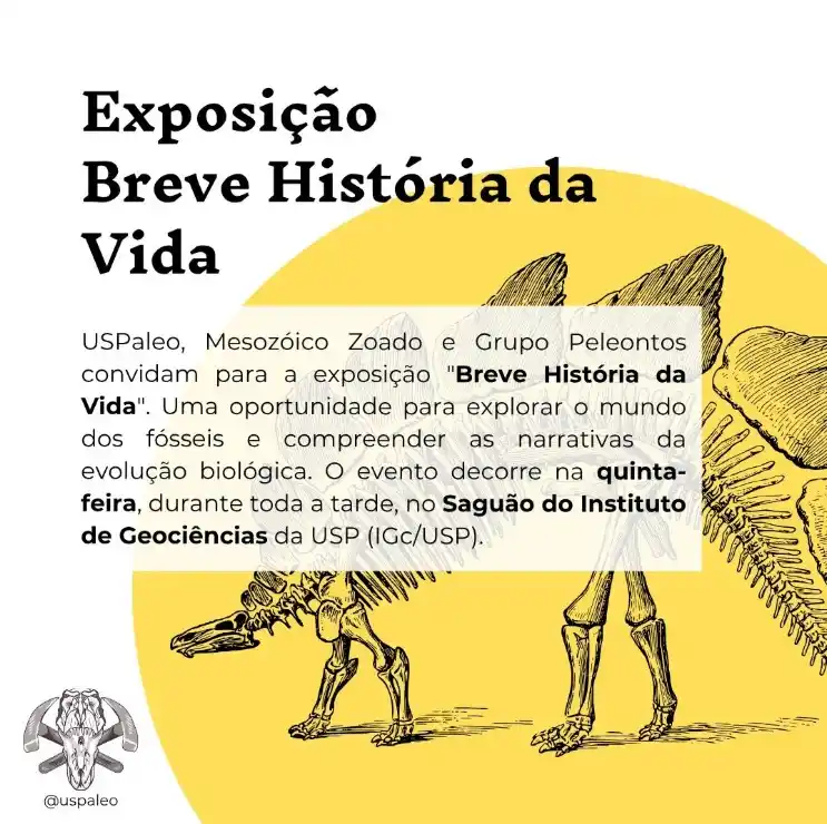 Image from 📜 Alunos Pós-Graduação Poli USP: *Promovida pelo IGc-USP, exposição ‘Breve História da Vida’ ocorrerá n...