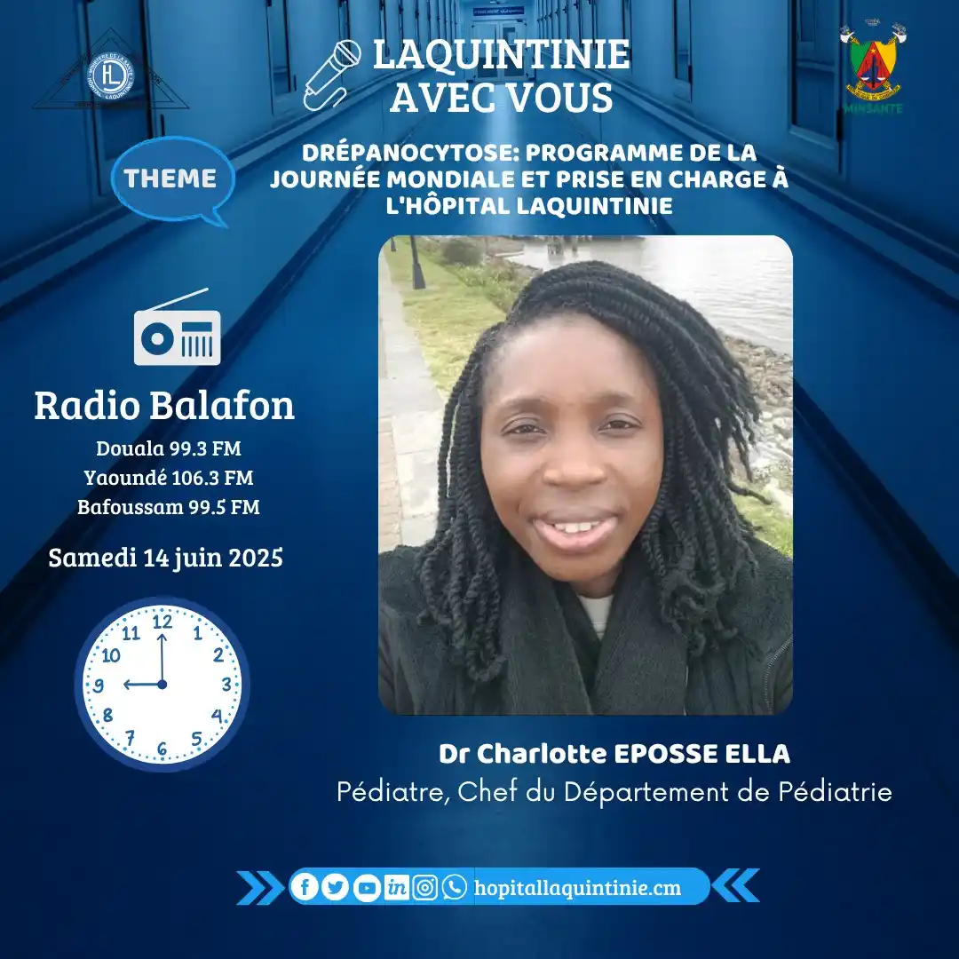 Image from Hôpital Laquintinie de Douala: *📻 RDV MEDIA – Ce samedi 14 juin dès 9h sur Radio Balafon, ne manquez...