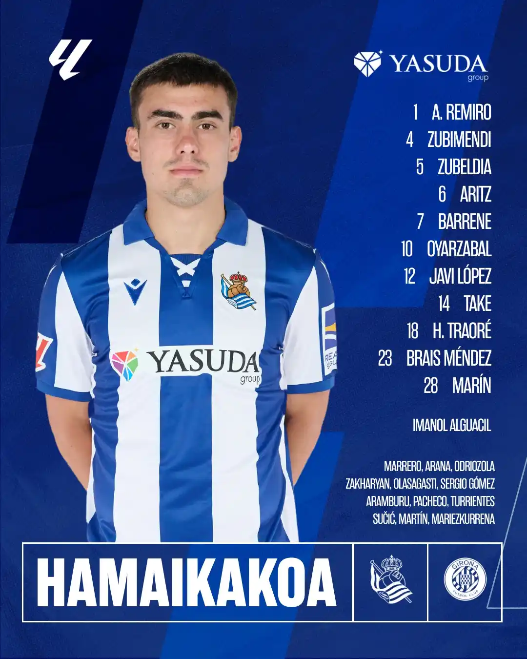 Image from Real Sociedad: ๐ Realaren ๐๐๐ ๐๐๐๐๐๐ข๐ ๐ Girona FC! <a class="text-blue-50...