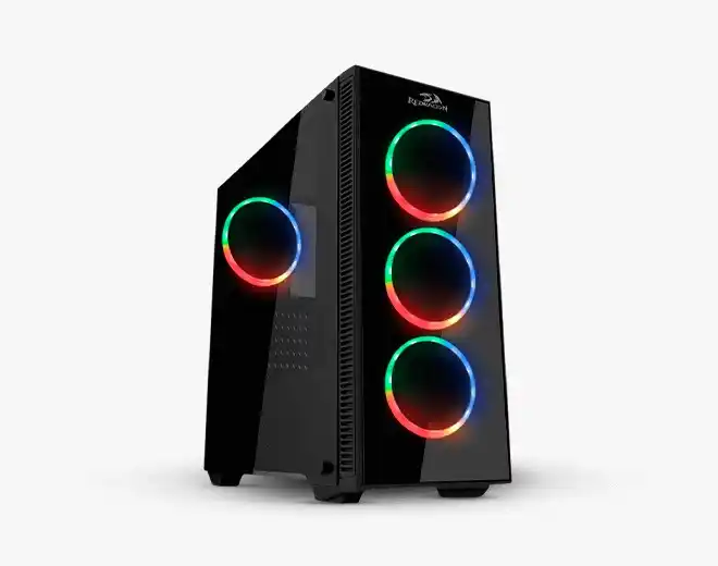 Image from Kabyz Tech: *Redragon Sideswipe PRO ARGB gaming case* - 4x ARGB 120mm fans with re...