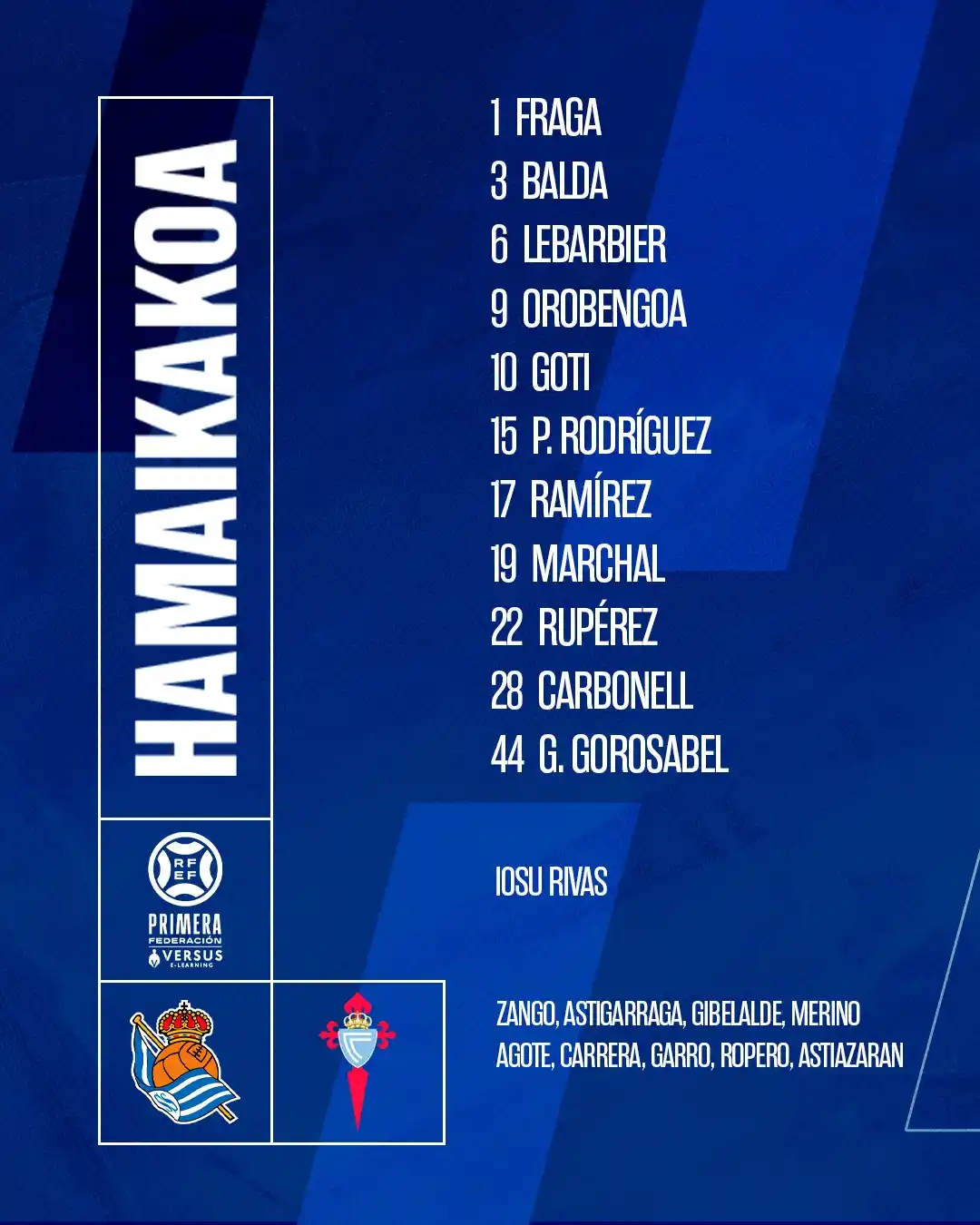 Image from Real Sociedad: 📝 Sanseren 𝗛𝗔𝗠𝗔𝗜𝗞𝗔𝗞𝗢𝗔 🆚 Celta Fortuna!  <a class="text-blu...