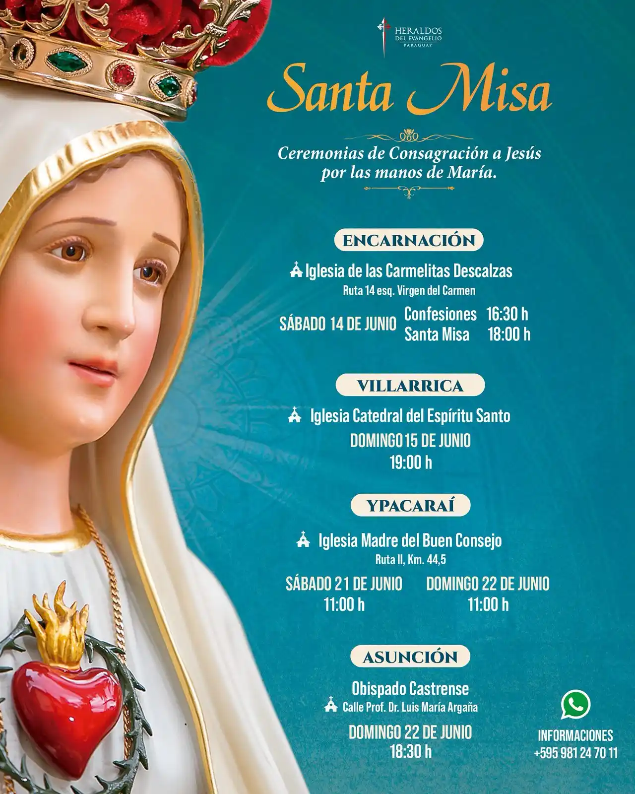Image from Heraldos del Evangelio Paraguay: ✨*Santa Misa y Ceremonias de Consagración a Jesús por las manos de Mar...