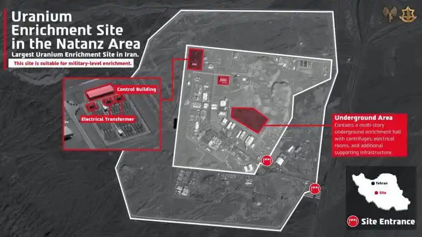 Image from exxpress.at: *Schock in Teheran: Israel legt Atomzentrum lahm und tötet Top-Generäl...