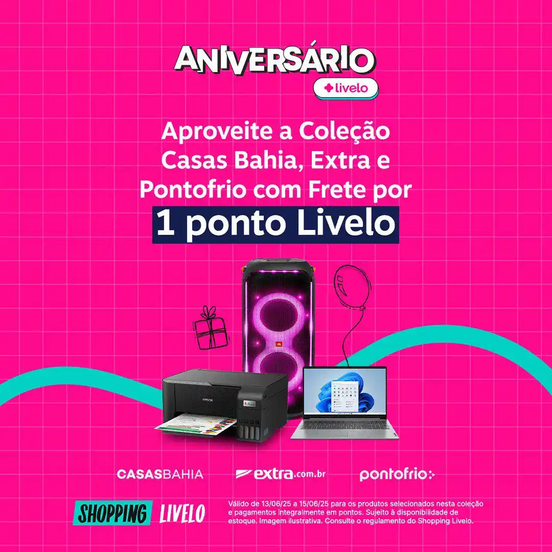 Image from Livelo: Shopping Livelo: As melhores marcas com frete por 1 ponto Livelo 🚚 ...
